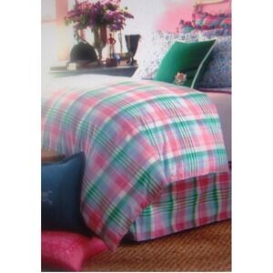 Vintage Ralph Lauren Cottagecore Preppy TWIN bedskirt Caitlin Madras pink gr NWT